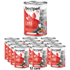 BestPet Cat Wet Food with Lamb in Gravy - 400g x 12 Cans