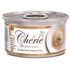 CHICKEN ENTREES IN GRAVY 80G Can  Cherie  cat food