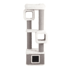 Fancy Grey and White Cat Tree and Scratcher (60x60x194 cm)