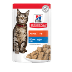 Hill’s Science Plan Adult Wet Cat Food Ocean Fish Pouches 85g