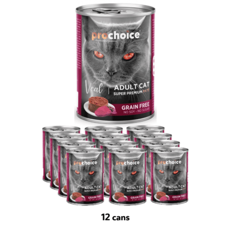 ProChoice Adult Cat Veal Paté - 400g x 12 Cans