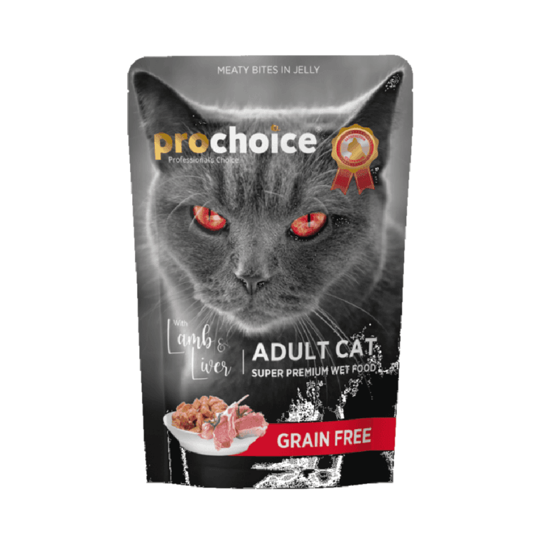 Prochoice Grain Free Lamb & Liver Chunks in Jelly Adult Cat Wet Food 85g