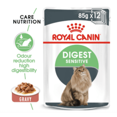 Royal Canin Feline Care Nutrition Digest Sensitive Gravy Wet Food - Pouches 12 x 85g