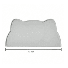Silicone Waterproof, Anti-Slip, and Leak-Proof Pet Food Tray Mat - Dark Gray