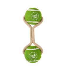 Dog Tennis Ball Rope Toy Double Meadow