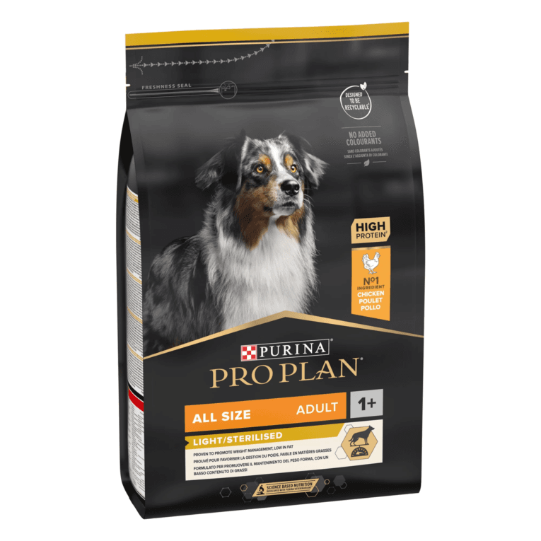 PRO PLAN Light Sterilised All Sizes Adult Dry Dog Food with Chicken – 3 KG