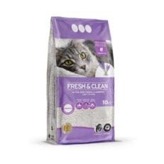 Fresh & Clean Extra Clumping Lavender Scented Bentonite Cat Litter – 10L