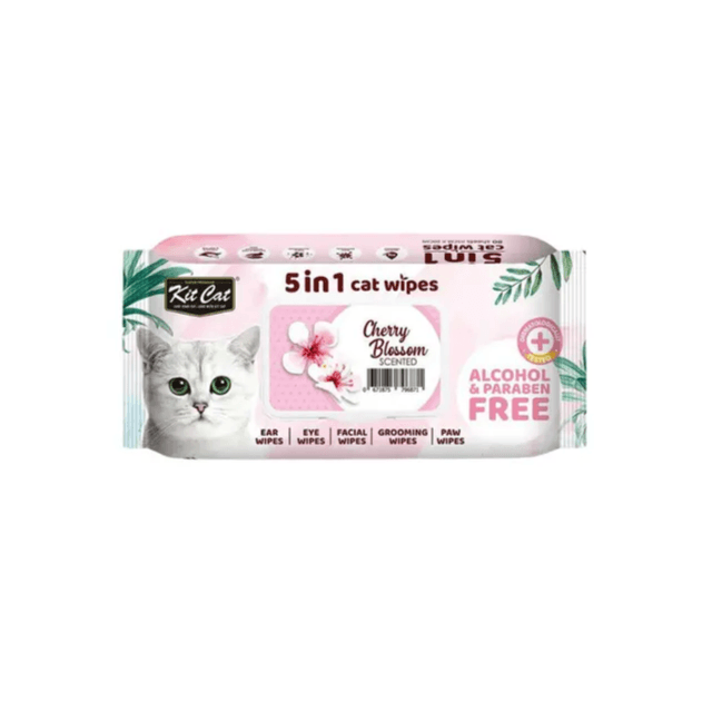 Kit Cat 5-in-1 Cat Wipes Cherry Blossom 80pcs