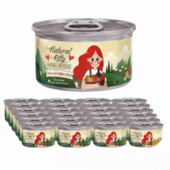 Natural Kitty Chicken with Pumpkin in Broth Cat Wet Food - 24 x 80g