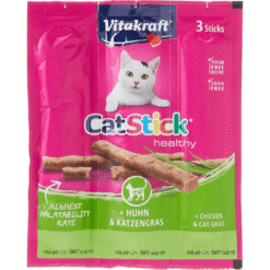 Vitakraft Cat Stick Mini Chicken & Cat Grass 18g (3pcs)