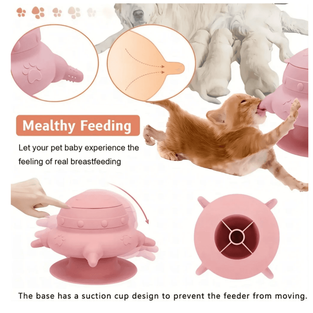 Pet Silicone Breast Feeder - Multifunctional Pacifier Feeder for Puppies, Kittens, and Cats - Image 3