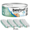 BESTPET Shredded Cat Chicken & Shrimp in Broth - 70g x 24 Cans