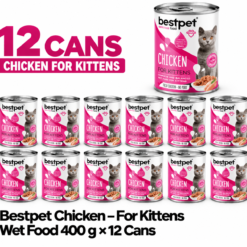 BestPet Kitten Wet Food with Chicken in Gravy - 400g x 12 cans