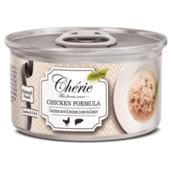 CHICKEN WITH CHICKEN LIVER ENTREES AND GRAVY Cherie 80 G can cat food