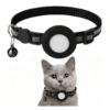Cat Collar with AirTag Holder and Bell - Adjustable Tracker Collar