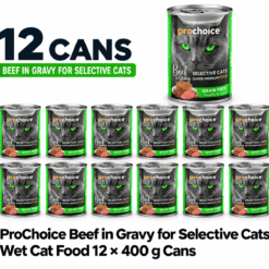 ProChoice Adult Cat Selective Beef & Liver Paté - 400g x 12 Cans