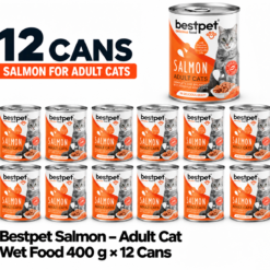Bestpet Cat With Salmon In Gravy Wet Cat Food 400g x12