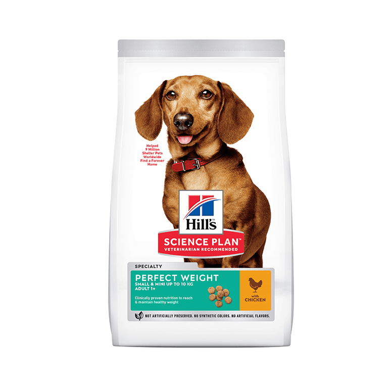 Hill?s Science Plan Perfect Weight Small & Mini Adult Dog Food with Chicken ? 1.5kg