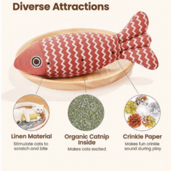 Interactive Catnip Fish Toy for Cats - Soft Chewable Fish