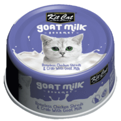 Kit Cat Boneless Chicken Shreds & Crab Cat Food with Goat Milk