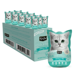 Kit Cat Petite Pouch Cat Wet Food - Chicken & Saba - 70g x 24 Pouches
