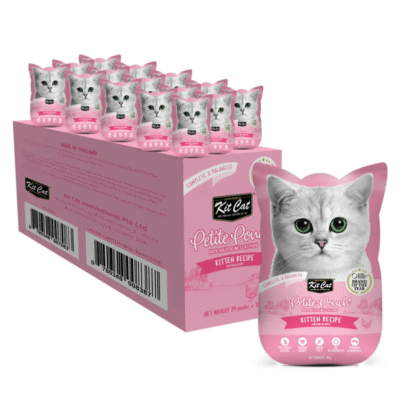Kit Cat Petite Pouch Complete & Balanced Kitten Chicken Cat Food in Aspic - 24 Pouches