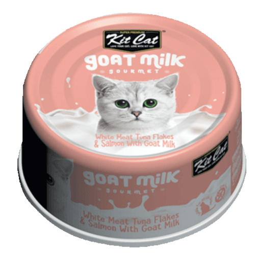 Kit Cat White Meat Tuna Flakes & Salmon Cat Food with Goat Milk