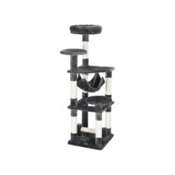 Deluxe Multi-Level Cat Tree Tower with Hammock, Lounging Basket, and Scratching Posts ? 45x45x137cm