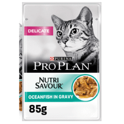 PRO PLAN Delicate Wet Cat Food with Oceanfish Grilled in Gravy ? 85g