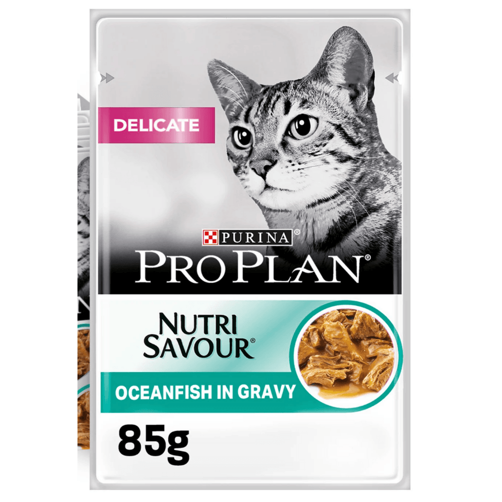 PRO PLAN Delicate Wet Cat Food with Oceanfish Grilled in Gravy ? 85g