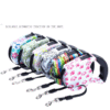 Paw Print Retractable Dog Leash