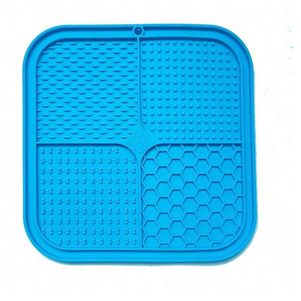 Pet Feeding & Bath Distraction Mat – Slow Feeder Lick Mat with Food Tray for Healthy Eating