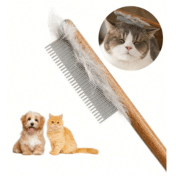 Pet Hair Removal Comb ? Wooden Handle Deshedding Slicker Brush