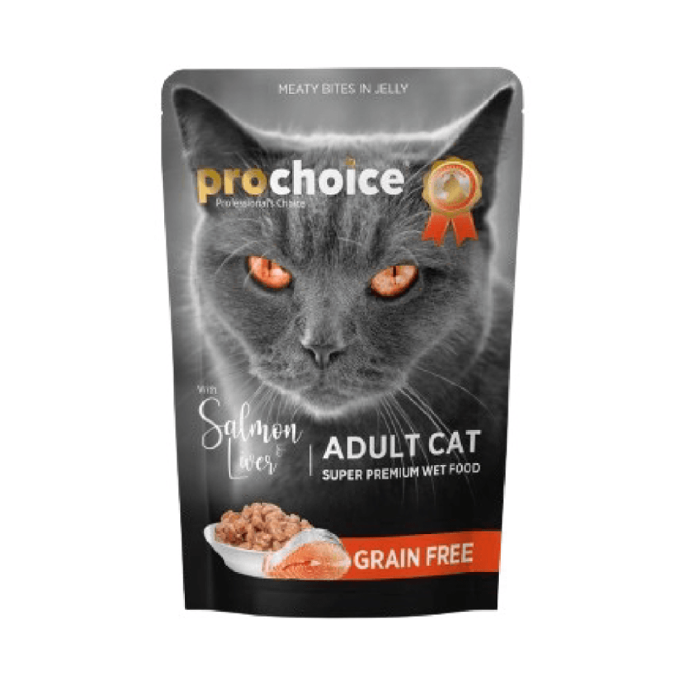 ProChoice Salmon & Liver Adult Cat Wet Food 85g