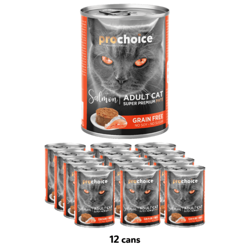 ProChoice Salmon Pat? Cat Wet Food - 400g x 12 Cans