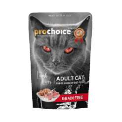 Prochoice Grain Free Lamb & Liver Chunks in Jelly Adult Cat Wet Food 85g
