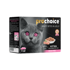 Prochoice Kittens Chicken and Liver Chunks in Jelly Cat Food - 12 x 85g