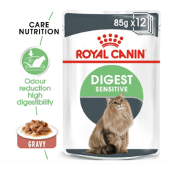 Royal Canin Feline Care Nutrition Digest Sensitive Gravy Wet Food - Pouches 12 x 85g