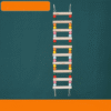 Colorful Wooden Ladder Bird Toy - Hanging Climbing Bridge for Parrots & Small Birds