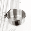 Stainless Steel Bird Feeding Bowl with Cage Mount - Small (10cm)