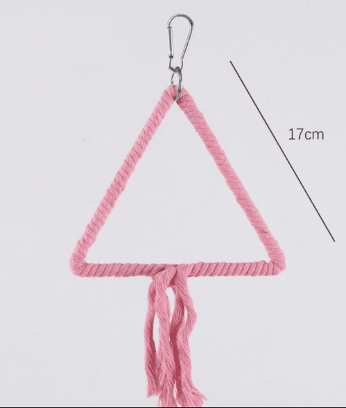 Triangle Rope Bird Swing Perch - Random Colors