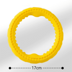 Durable Flying Ring Dog Toy - Soft Chew & Fetch Ring for Active Dogs (17cm)