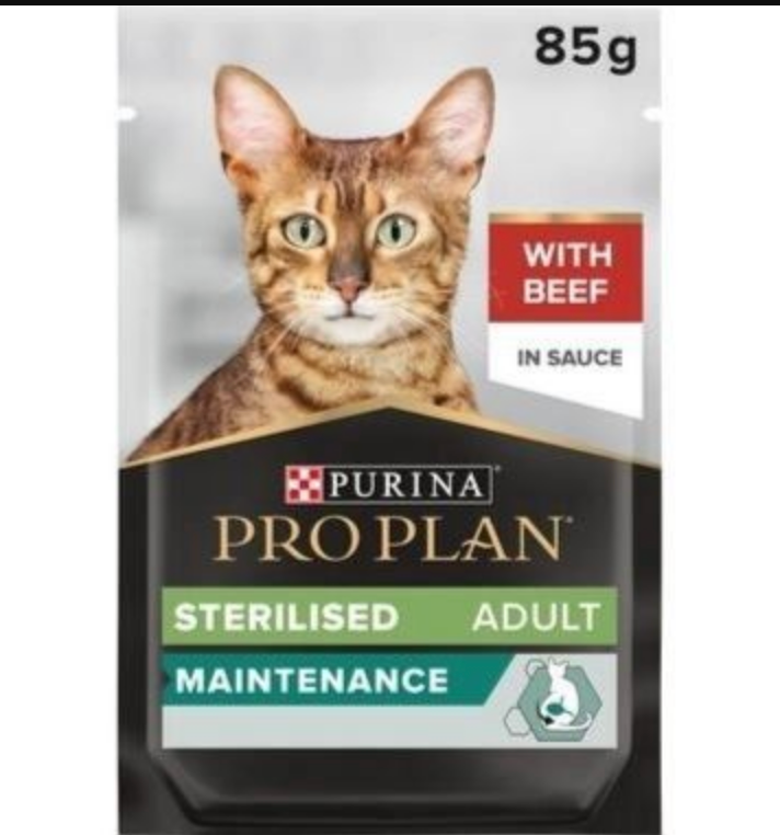 PRO PLAN Sterilised Wet Cat Food with Beef Grilled in Gravy ? 85g