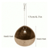 Small Natural Coconut Shell Bird Nest – Hanging Bird House with Bell for Parrots, Lovebirds, Finches (Pad Not Included)