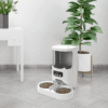 Smart Automatic Pet Feeder with Camera and Dual Stainless Steel Bowls