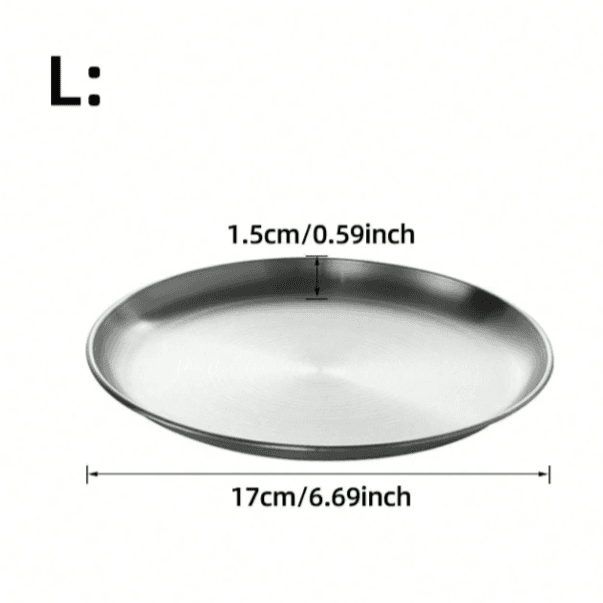 Stainless Steel Cat Bowl – 6.7" Shallow Dish For Food (1pc)