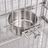 Stainless Steel Pet Bowl With Cage Mount – Food & Water Feeder For Cats, Dogs, Birds, And Small Animals - Xl
