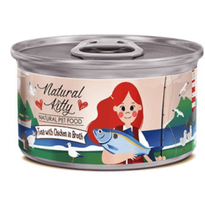 Tuna With Chicken In Broth Natural Kitty 80 G Can Cat Food