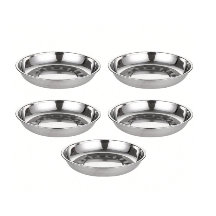 Premium Stainless Steel Cat Bowl Set – 5PC, 5.9 Inch