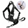 Reflective Mesh Dog Harness & Leash Set – Comfortable Adjustable Fit (Size L)